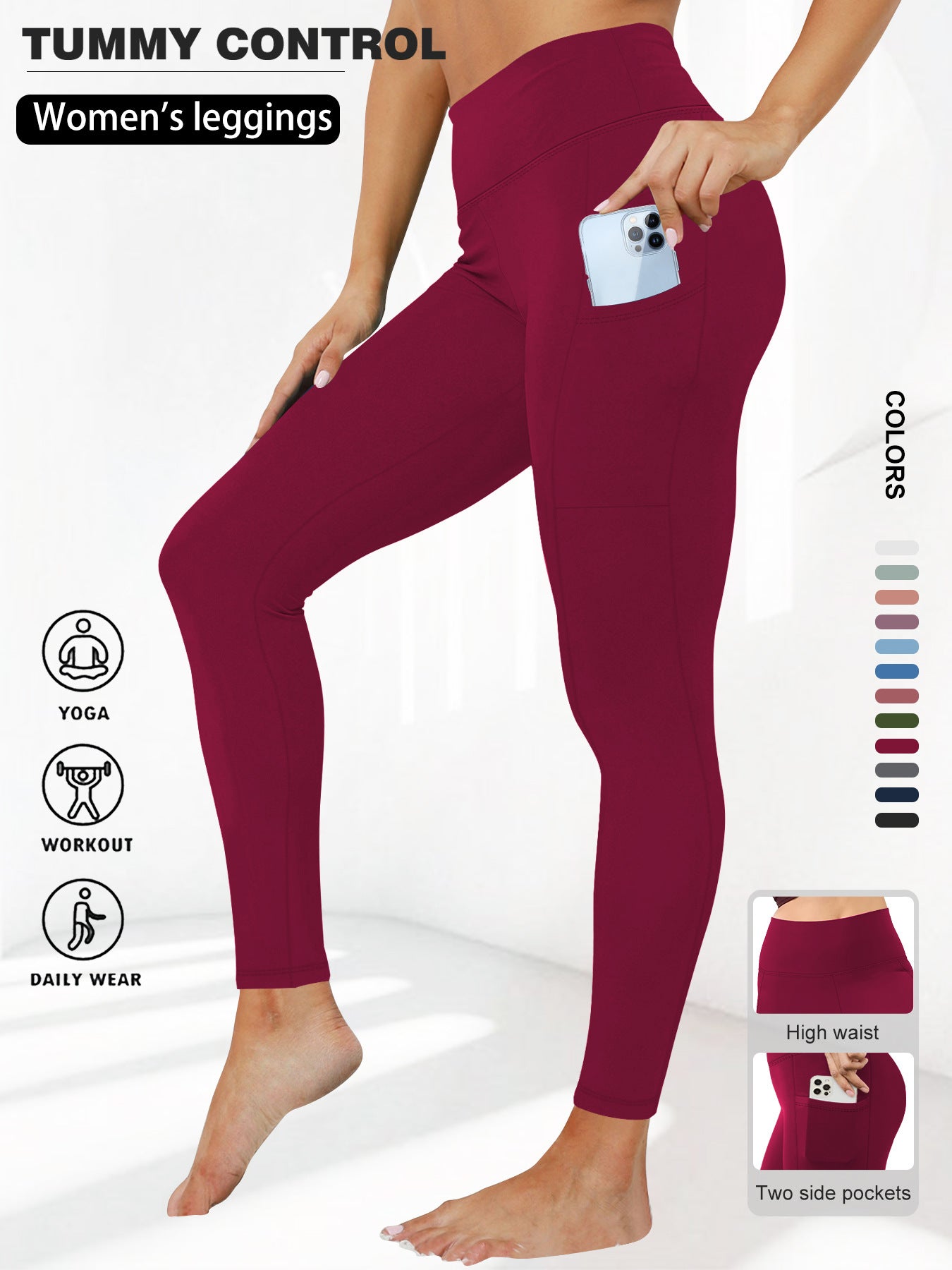 2025 Anti-Cellulite Compression High Waist Slim Leggings With Pockets