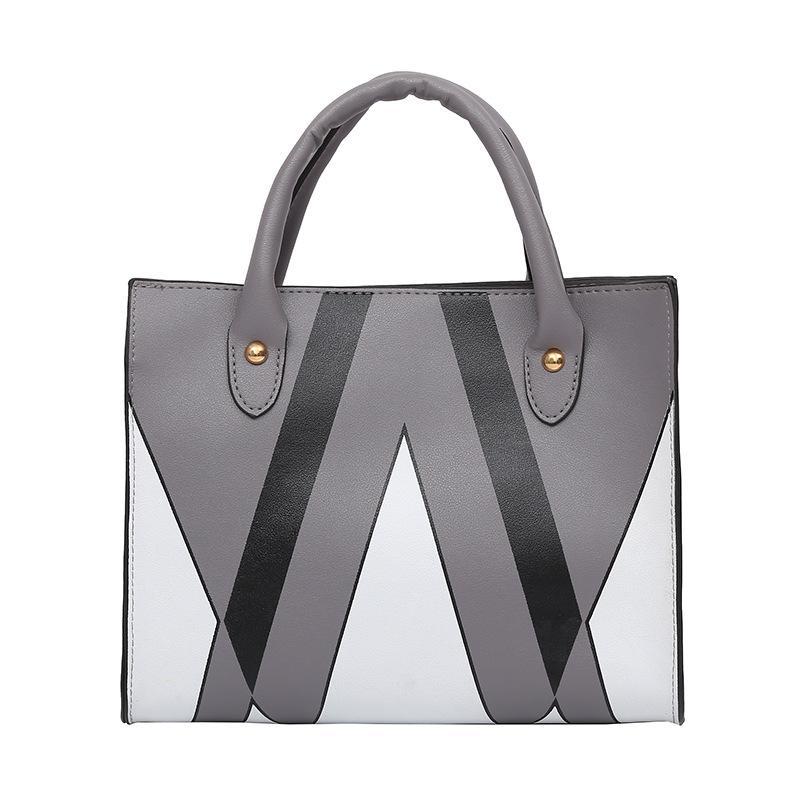 Triangle printed Vegan Leather Satchel