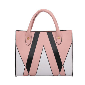 Triangle printed Vegan Leather Satchel