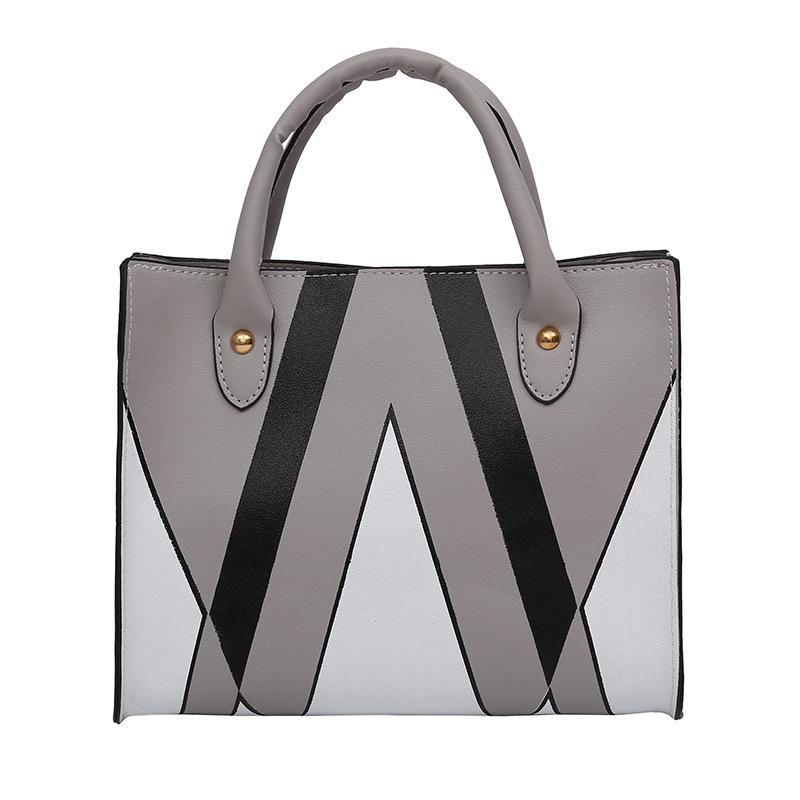 Triangle printed Vegan Leather Satchel