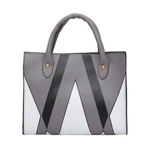 Triangle printed Vegan Leather Satchel