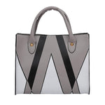 Triangle printed Vegan Leather Satchel