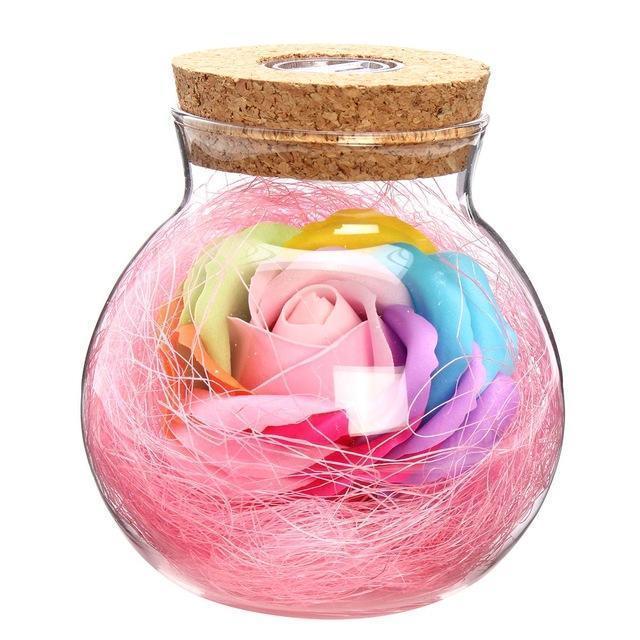 Bloom - LED Rose Bottle Lamp
